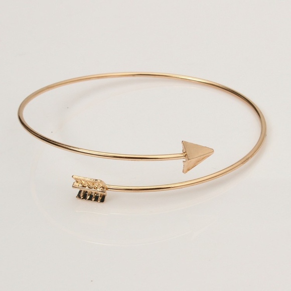Arrow Bangle Bracelet Gold - Picture 2 of 5